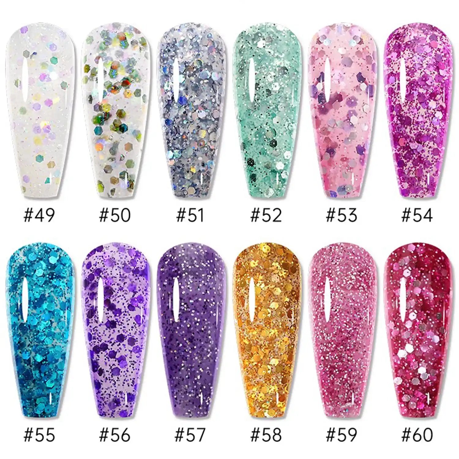 12 colors 15ml gel nail polish extension with diamond glitter