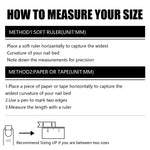 nail measuring length chart