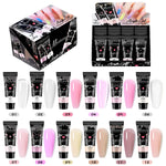 Nails extension gel set solid clear color nail art crystal