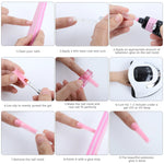 Use steps of nail extension gel set solid clear color