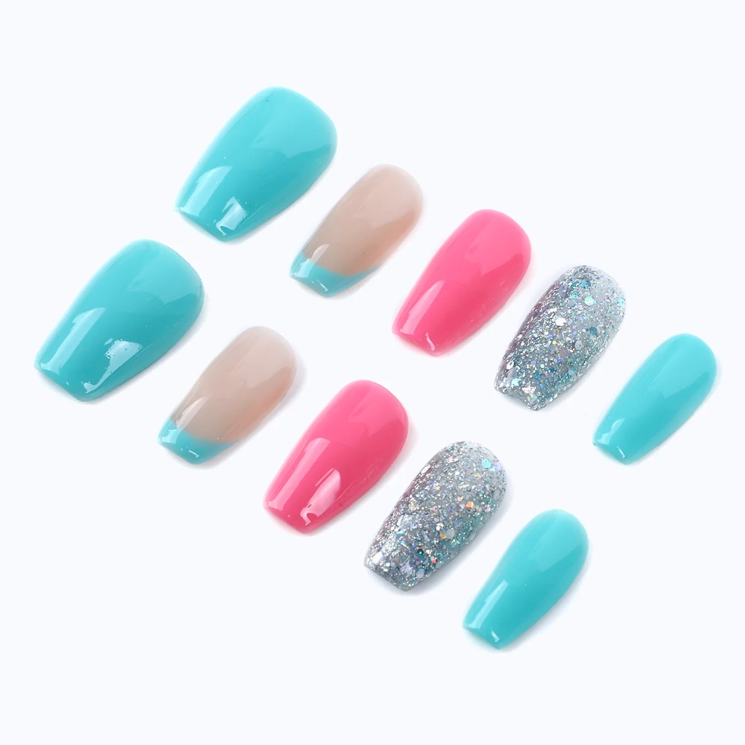 The sequin design and fresh color combination make it look youthful and energetic